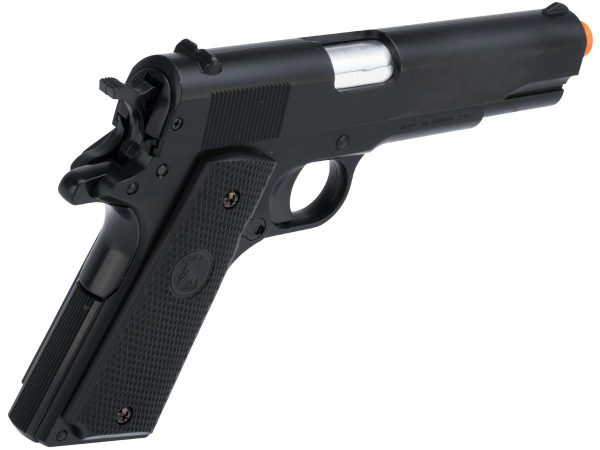 Colt Licensed Full Size M1911 A1 Airsoft Spring Pistol with Metal Slide - Black