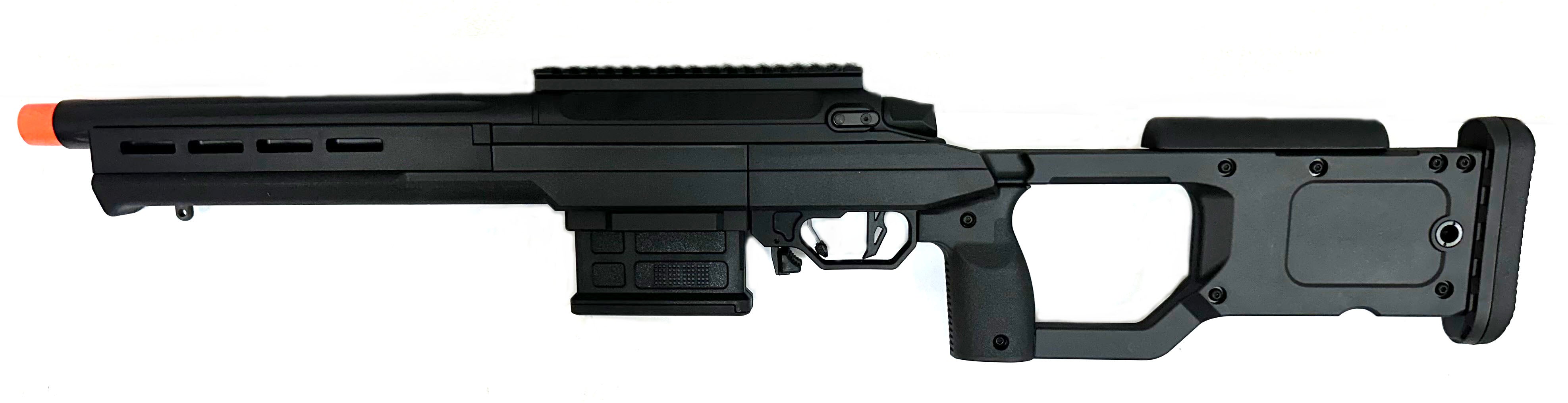 EMG Helios EV02 Compact Bolt Action Airsoft Sniper Rifle by ARES (Color: Black)