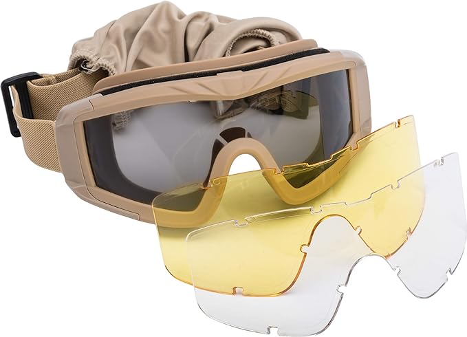 Evike - Matrix Tactical Systems ANSI-Rated Ultimate Protective Goggles ( Tan)