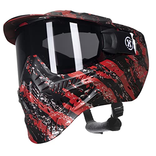 HK Army HSTL Paintball Mask Goggle - Fracture Black/Red