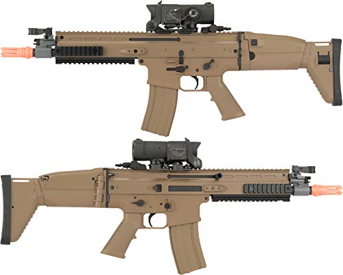 Evike Airsoft-FN Herstal Licensed SCAR-L Airsoft AEG Rifle by CyberGun (Desert)