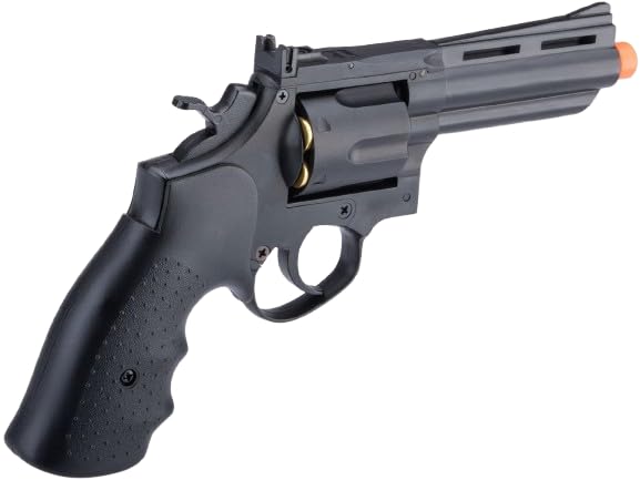 Valken Infinity 357 Airsoft Revolver Pistol w/ 6 Cartridges - Green Gas Gun in Black