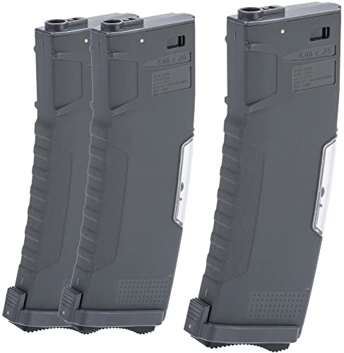 EvikeAirsoft-BAMF GEN2 450rdHi-CapFlashMag forAirsoftM4/M16AEGRifles(Gray/3Pack)