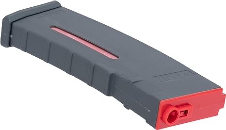 EvikeBAMF30rd PolyMil-SimAirsoftMag forM4/M16 AEG Rifles(Gray&Red/x1 Single Mag)