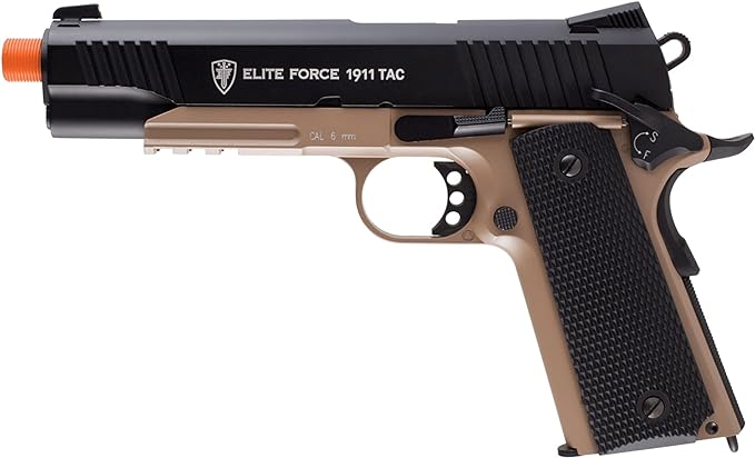 Elite Force 1911 Blowback 6mm BB Pistol Airsoft Gun, FDE/Black, 1911 TAC