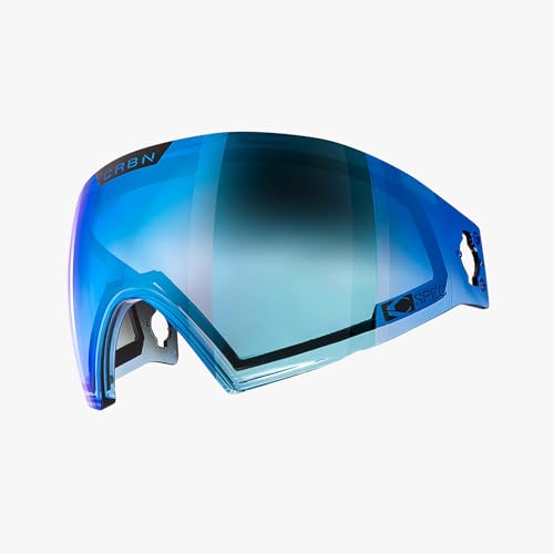 CRBN Paintball Zero Goggle Midlight Lens [ Compatible with Zero Goggle ] [ Cyan Fade - Cyan Mirror ]
