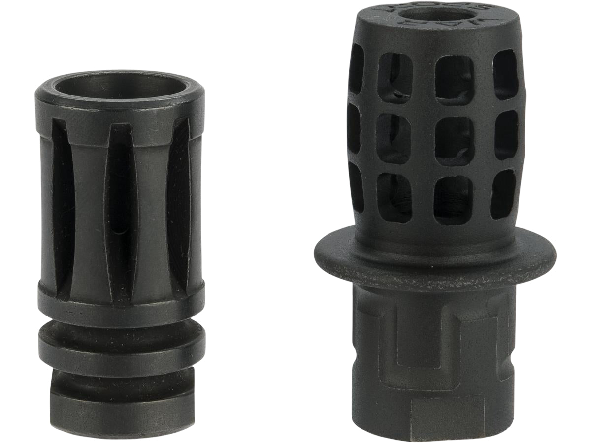 Krytac Licensed 14mm Negative CNC Steel LVOA Top Hat Flash Hider