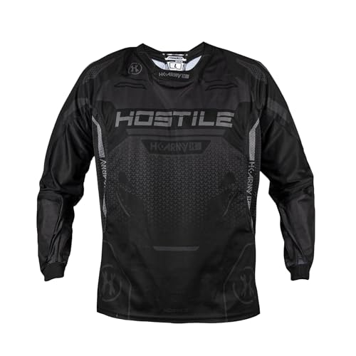 HK Army Proline Paintball Jersey for Men - Black Padded Paintball Shirt (XL)