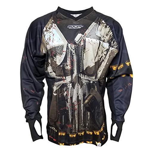 Social Paintball SMPL Unpadded Jersey, Skull Punish (Small)