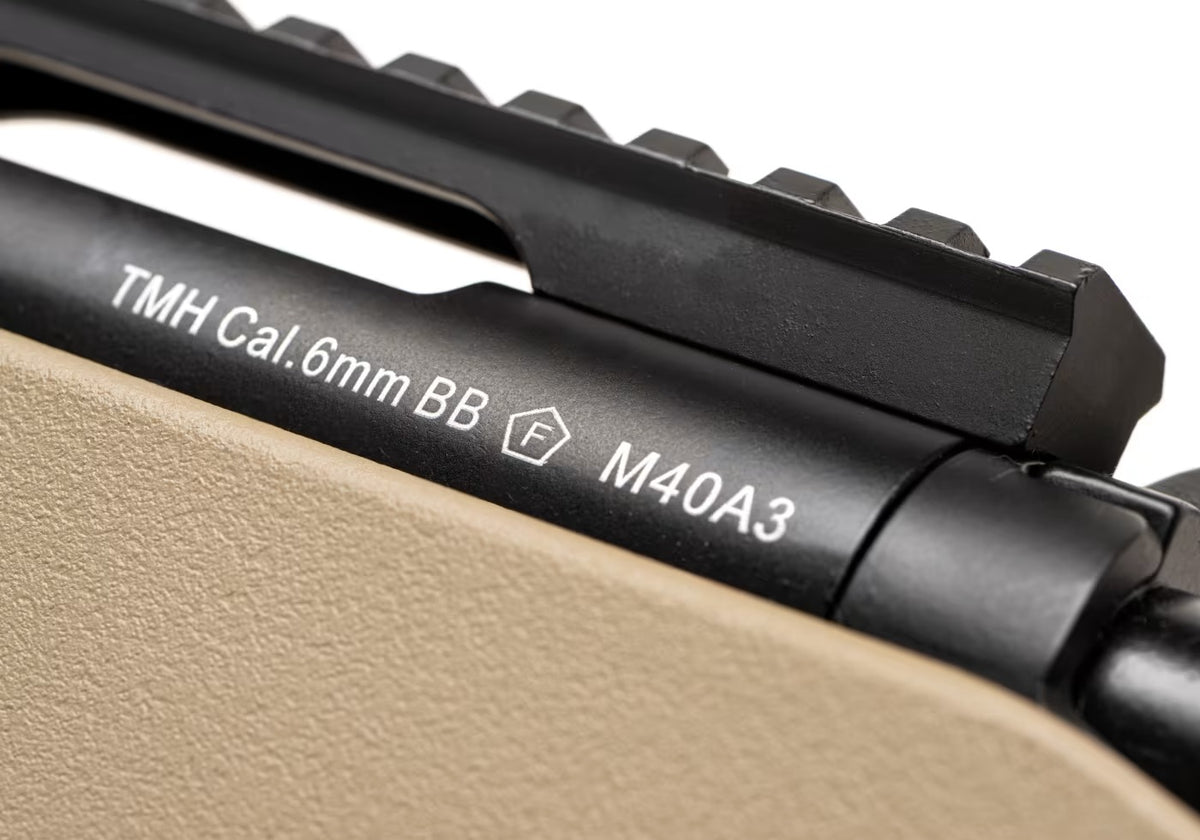 Evike - 6mmProShop PDI Upgraded USMC M40A5 Bolt Action Airsoft Sniper Rifle Tan