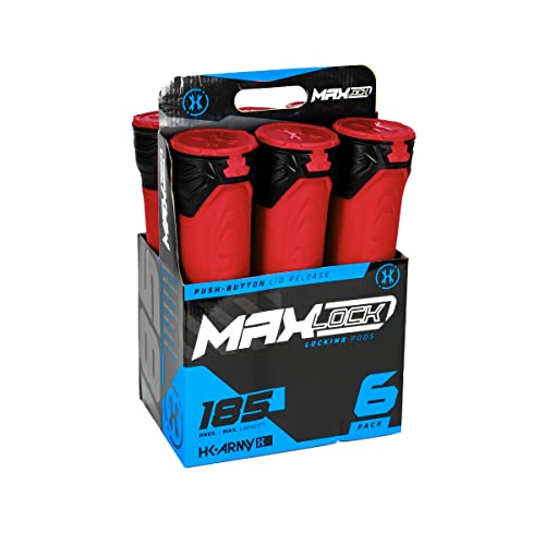 HK Army Paintball Pods - MaxLock 185 Round Locklid 6-Pack