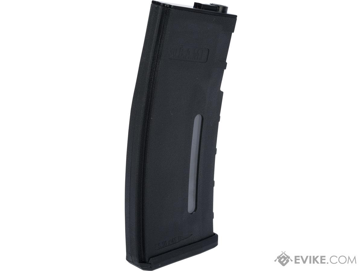 Evike BAMF Polymer Airsoft Mag Mid-Cap 190rd Airsoft M4 AEG (Black/Single)