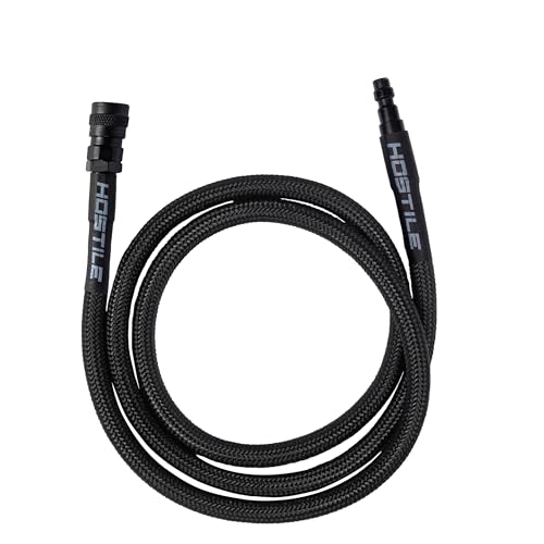 Hostile Airsoft Flex Line Hose 42" Quick-Disconnect for HPA Tanks (Black)