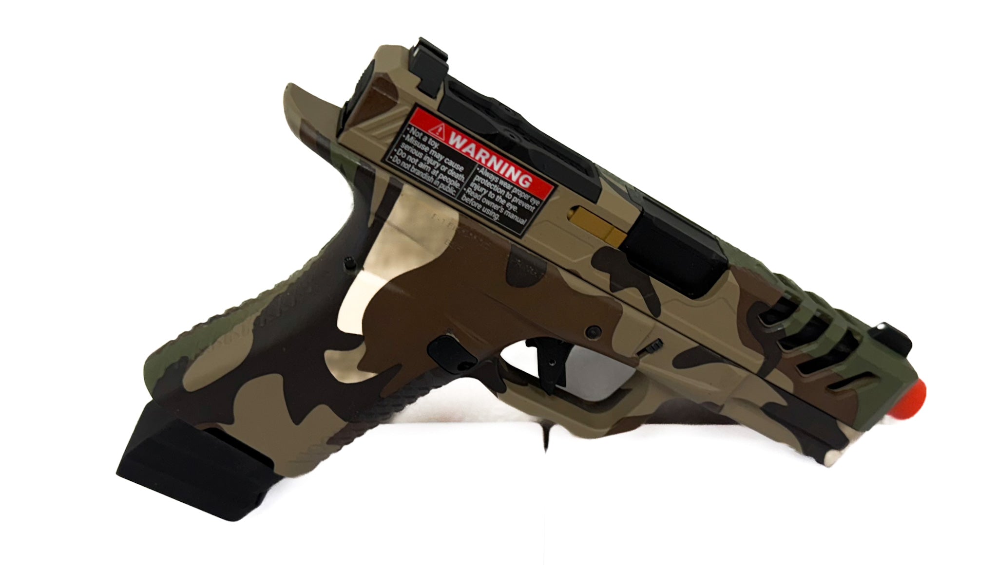 EMG F-1 Firearms Licensed BSF-19 Optics Ready GBB Airsoft Pistol(Woodland / CO2)