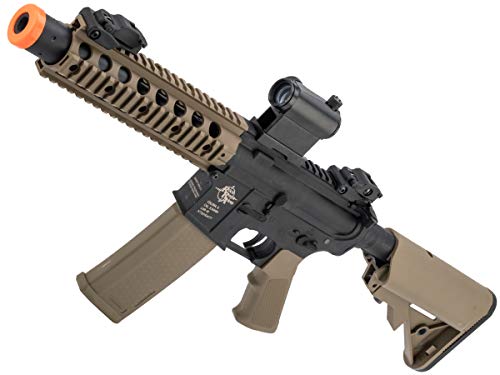 Evike Airsoft - CORE Series M4 AEG ( M4 SBR Suppressed / 2-Tone Black & Tan)