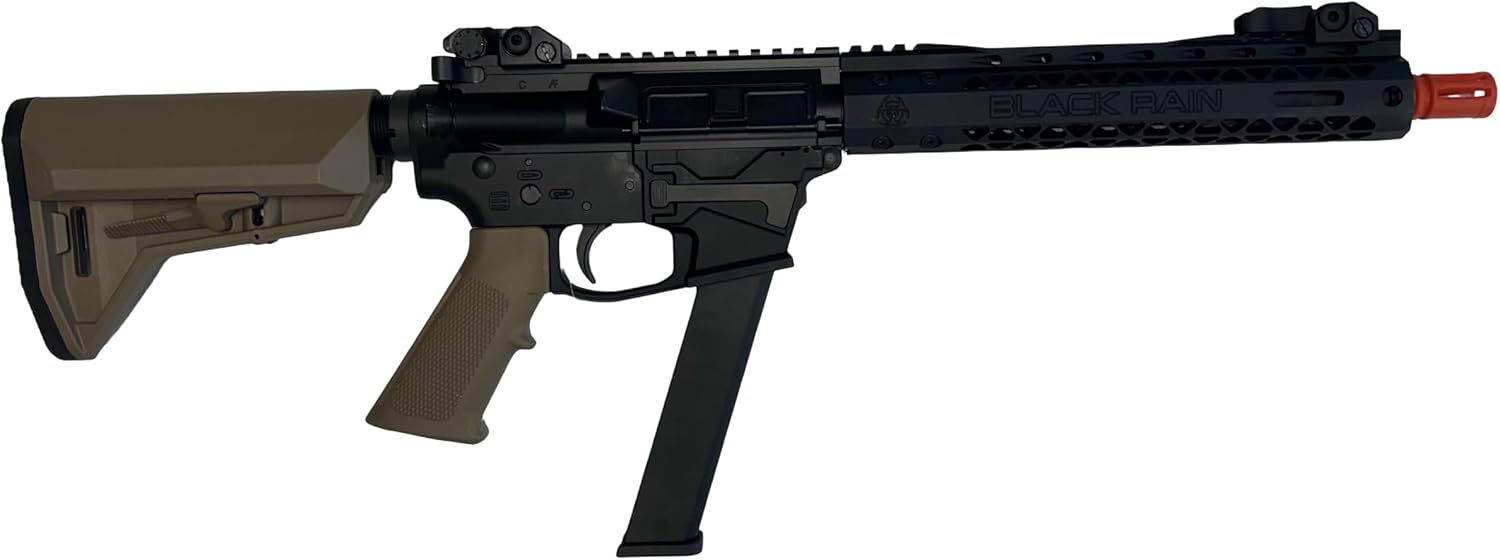 EMG Black Rain Ordnance BRO 9mm Gas Blowback Airsoft Rifle (Carbine Black & Tan)