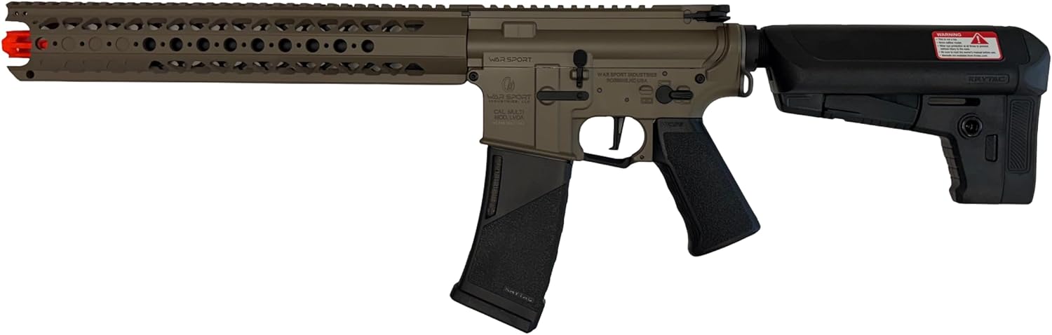 Krytac War Sport Licensed LVOA-S M4 Carbine Airsoft AEG Rifle (FDE/400 FPS)