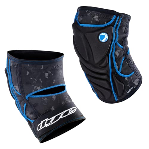 Performance Knee Pad Dyecam Black (Black/Cyan, XX-Large)