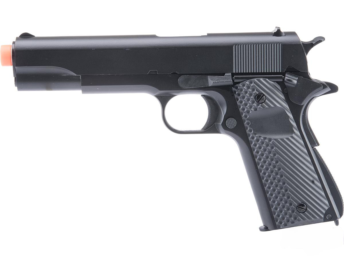 Matrix x Golden Eagle Full Metal M1911A1 Gas Blowback Airsoft Pistol (Color: Black / Golf Ball Grips)