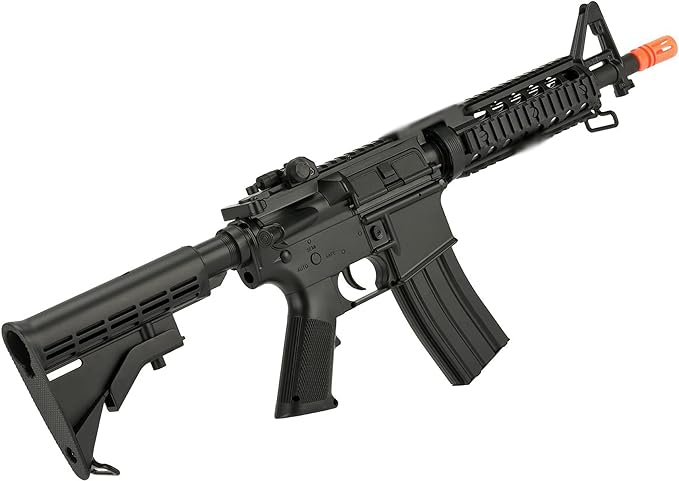 Evike Airsoft - CYMA AEG Mag Compatible Full Size Airsoft M4 Spring Powered Rifle (Model: RAS-II)