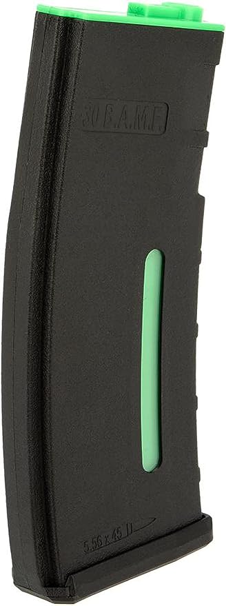 Evike BAMF 190rd Polymer Mid-Cap Airsoft Mag M4 / M16 Series Black Green 1 Mag