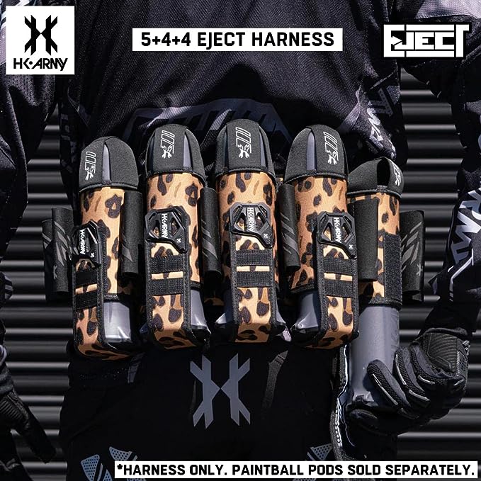 HK Army 5+4 Eject Paintball Harness Pod Pack - Leopard King