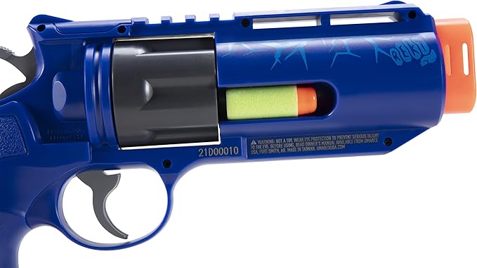 REKT Jury Revolver Foam Dart Blaster Pistol Gun, Blue