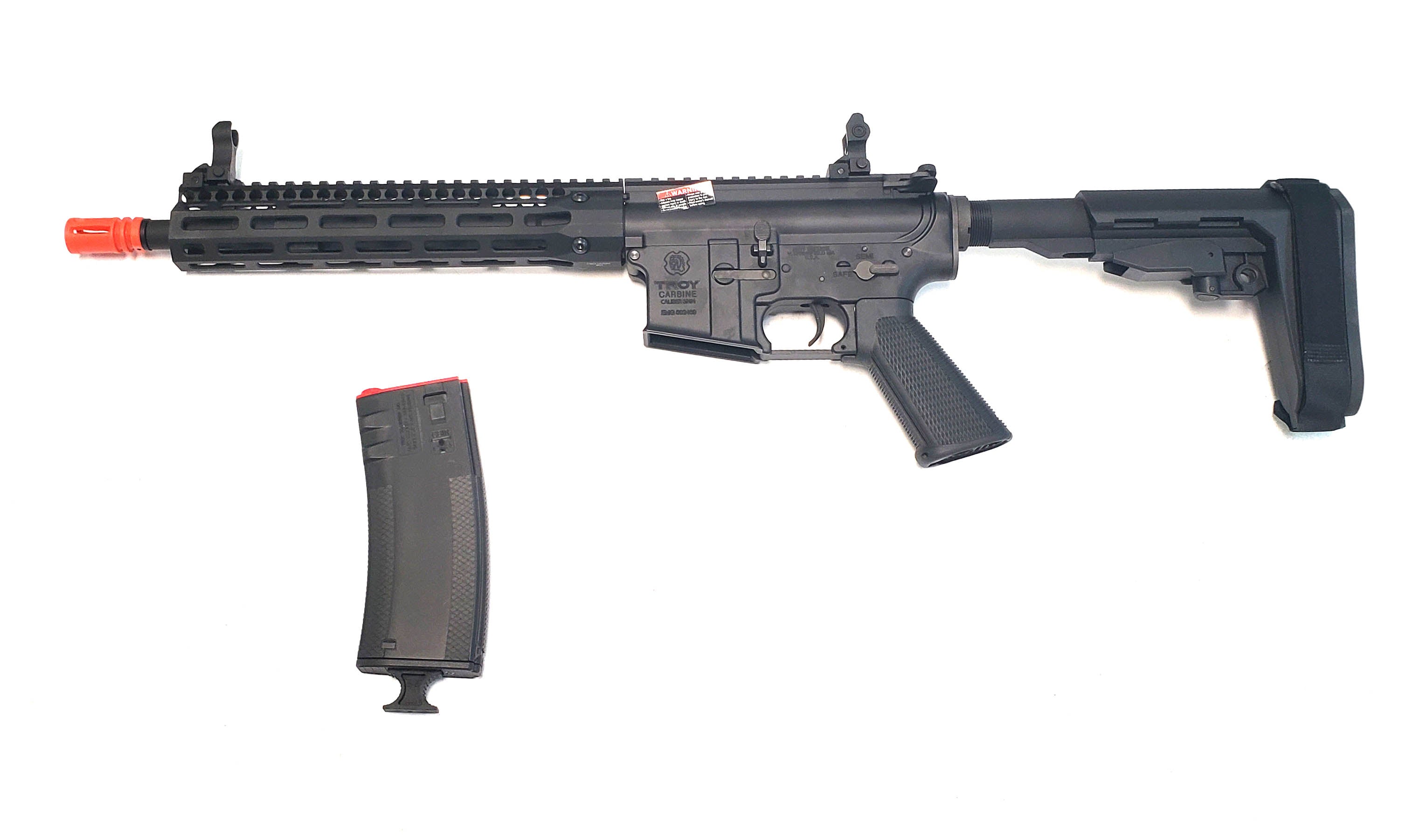 EMG Troy Industries SOCC Carbine M-LOK AEG Airsoft Rifle 10.5" RIS Black