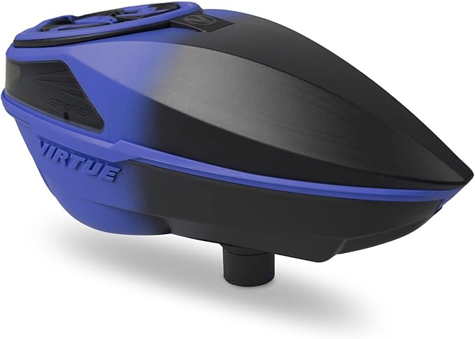 VIRTUE Spire V Loader Paintball Hopper 230 Round Capacity CrownSF III Blue Black