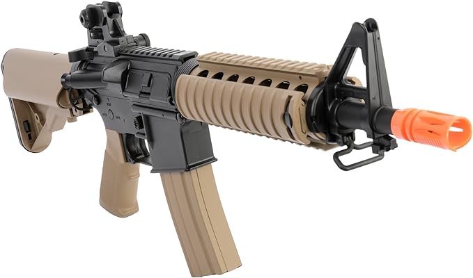 SOFT AIR USA Colt M4A1 M4 CQBR AEG w/ Adjustable Hop-Up, Dark Earth/Tan, 453 FPS