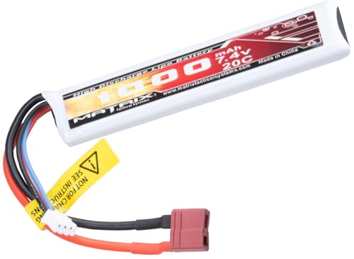 Evike Airsoft - Matrix High Performance 7.4V Stick Type Airsoft LiPo Battery (Model: 1000mAh / 20C / Deans & Long Wire)