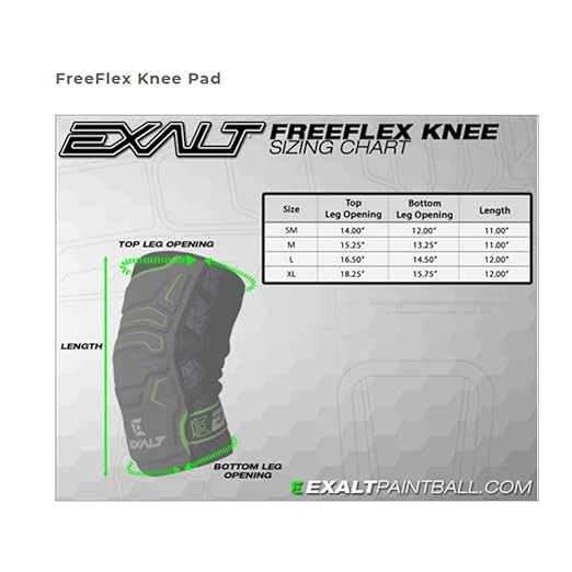 Exalt Paintball FreeFlex Knee Pads – Black – Small