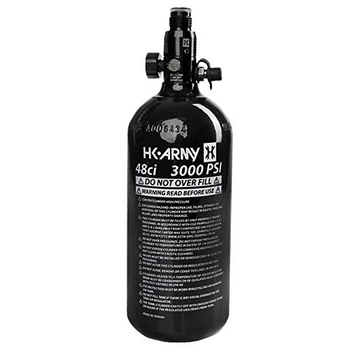 HK Army 48ci/3000psi Compressed Air HPA Paintball Tank w/Regulator - Black