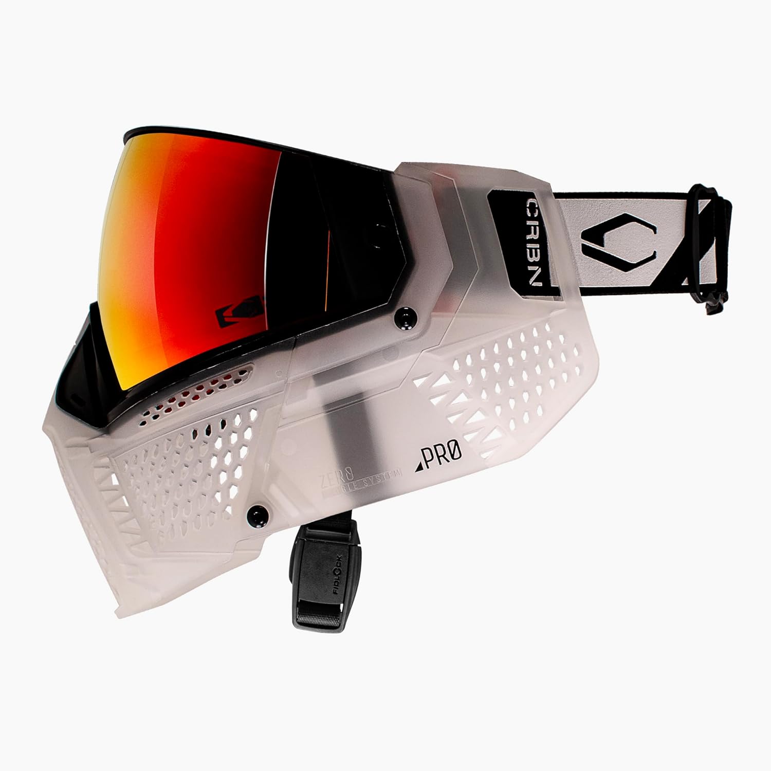 CRBN Paintball Zero Pro Goggle [Two Lens+Visor+Case ](Clear, Less Coverage)