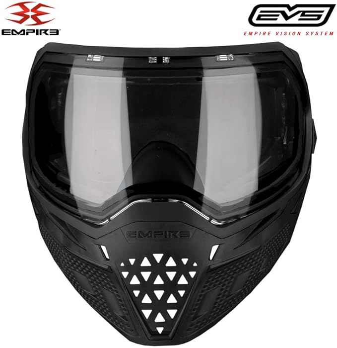 Empire EVS Paintball Goggle Mask Black/Black - Thermal Clear