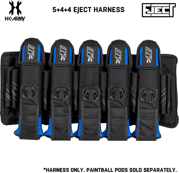 HK Army 5+4 Eject Paintball Harness Pod Pack - Blackout