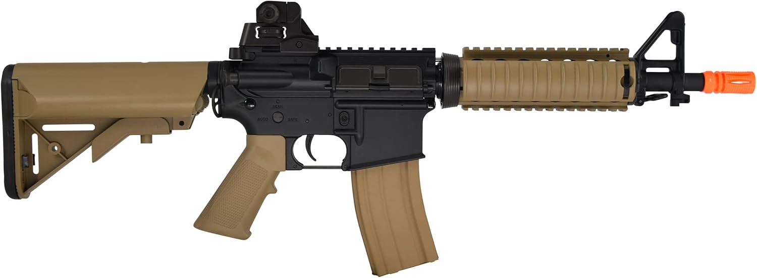 SOFT AIR USA Colt M4A1 M4 CQBR AEG w/ Adjustable Hop-Up, Dark Earth/Tan, 453 FPS